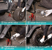 Load image into Gallery viewer, 2" Golf Cart Black Wheel Spacers Adapters for EZGO/Club Car/Yamaha/Cushman