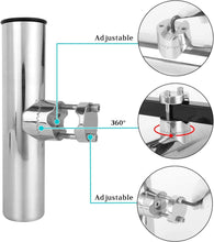 Load image into Gallery viewer, Stainless Steel Fishing Rod Holders for EZGO, Yamaha, Club Car Golf Cart (x2)