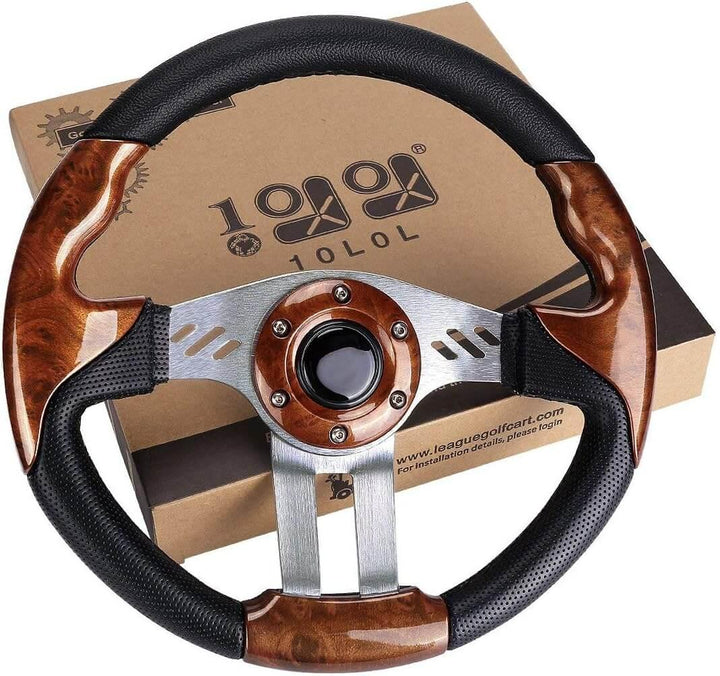12.5 inch Wooden Golf Cart Steering Wheel Universally For Most Models
