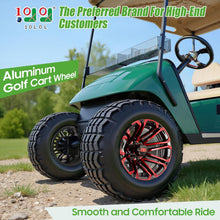 Load image into Gallery viewer, 12 Inch Golf Cart Tires Rims (4-Pack) with SS Center Caps | Durable Powder Coated Aluminum Wheels