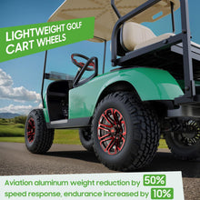 Load image into Gallery viewer, 12 Inch Golf Cart Tires Rims (4-Pack) with SS Center Caps | Durable Powder Coated Aluminum Wheels