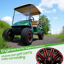 Load image into Gallery viewer, 12 Inch Golf Cart Tires Rims (4-Pack) with SS Center Caps | Durable Powder Coated Aluminum Wheels