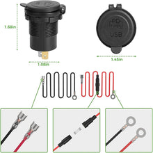 Load image into Gallery viewer, 12V USB &amp; Type-C Quick Charge 3.0 Outlet for Golf Cart, UTV, and Boat (Universal)