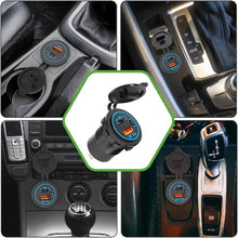 Load image into Gallery viewer, 12V USB &amp; Type-C Quick Charge 3.0 Outlet for Golf Cart, UTV, and Boat (Universal)