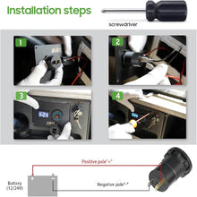 Load image into Gallery viewer, 12V USB &amp; Type-C Quick Charge 3.0 Outlet for Golf Cart, UTV, and Boat (Universal)