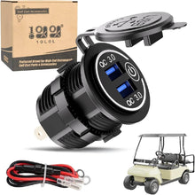 Load image into Gallery viewer, 12V USB &amp; Type-C Quick Charge 3.0 Outlet for Golf Cart, UTV, and Boat (Universal)