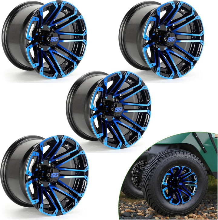 14 Inch Golf Cart Rims One-piece Cast Aluminum Structure Stylish Appearance Upgrade