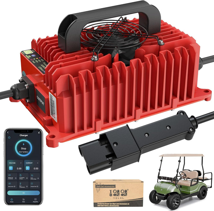 15A 48V Golf Cart Battery Charger for Yamaha G19 & G22 - Innovative Bluetooth APP Function