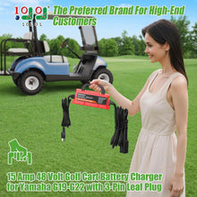 Load image into Gallery viewer, 15A 48V Golf Cart Battery Charger for Yamaha G19 &amp; G22 with 2-Pin Plug