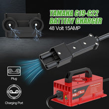 Load image into Gallery viewer, 15A 48V Golf Cart Battery Charger for Yamaha G19 &amp; G22 with 2-Pin Plug