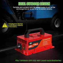 Load image into Gallery viewer, 15A 48V Golf Cart Battery Charger for Yamaha G19 &amp; G22 with 2-Pin Plug