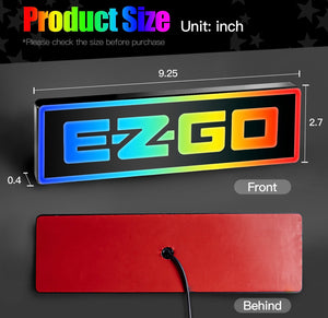 BT RGB EZGO Golf Cart Color Changing Front Name Plate for TXT 1994-2013