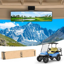 Load image into Gallery viewer, 180° Panoramic Golf Cart Rear View Mirror with LED Light | Universal Fit
