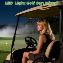Load image into Gallery viewer, 180° Panoramic Golf Cart Rear View Mirror with LED Light | Universal Fit