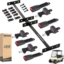 Load image into Gallery viewer, 2-Point Retractable Seat Belts for Golf Carts – 42" Street-Legal Kit (4 Belts + Bracket)