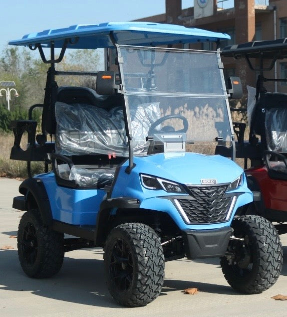 2024 IRON EV SVF2+2 48V golf cart in blue