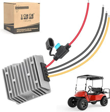 Load image into Gallery viewer, 240W 36V/48V to 12V Golf Cart Voltage Converter - IP68 Waterproof, 20A Output with Overload Protection