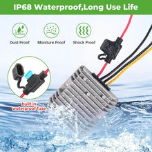 Load image into Gallery viewer, 240W 36V/48V to 12V Golf Cart Voltage Converter - IP68 Waterproof, 20A Output with Overload Protection