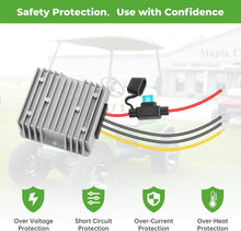 Load image into Gallery viewer, 240W 36V/48V to 12V Golf Cart Voltage Converter - IP68 Waterproof, 20A Output with Overload Protection