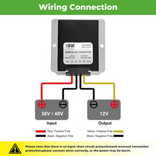 Load image into Gallery viewer, 240W 36V/48V to 12V Golf Cart Voltage Converter - IP68 Waterproof, 20A Output with Overload Protection