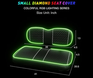 BT RGB Color Changing Golf Cart Seat Covers for EZGO TXT 2014+
