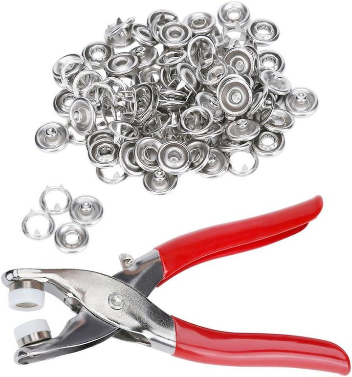 3/8 Inch 100PCS Open-Ring Cap Gripper Grip Prong Stainless Steel Snaps Studs