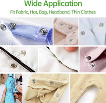 Load image into Gallery viewer, 3/8 Inch 100PCS Open-Ring Cap Gripper Grip Prong Stainless Steel Snaps Studs