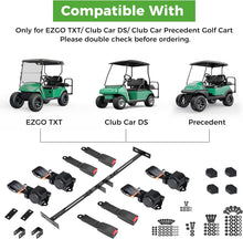 Load image into Gallery viewer, 3-Point Retractable Seat Belt Kit for EZGO TXT &amp; Club Car DS/Precedent (4-Passenger)