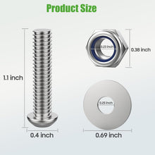 Load image into Gallery viewer, 304 Stainless Steel Bolt with Washer and Nut for EZGO Club Car Yamaha Golf Cart Fender