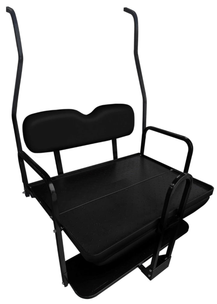 SGC NOMAD Rear Flip Seat Kit for Club Car DS 2000.5–2013 – Black Cushions, Roof Supports, Cargo Bed, Grab Bar & Trailer Hitch — included bundle component
