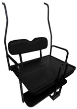 Load image into Gallery viewer, SGC NOMAD Rear Flip Seat Kit for Club Car DS 2000.5–2013 – Black Cushions, Roof Supports, Cargo Bed, Grab Bar &amp; Trailer Hitch — included bundle component