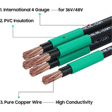 Load image into Gallery viewer, 36V and 48V Golf Cart Battery Cables for EZGO TXT 1994-up 4 Gauge