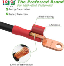 Load image into Gallery viewer, 36V Golf Cart Battery Cable Set for Yamaha G14 G16 - 4 Gauge Tin-Plated Copper (5pc)
