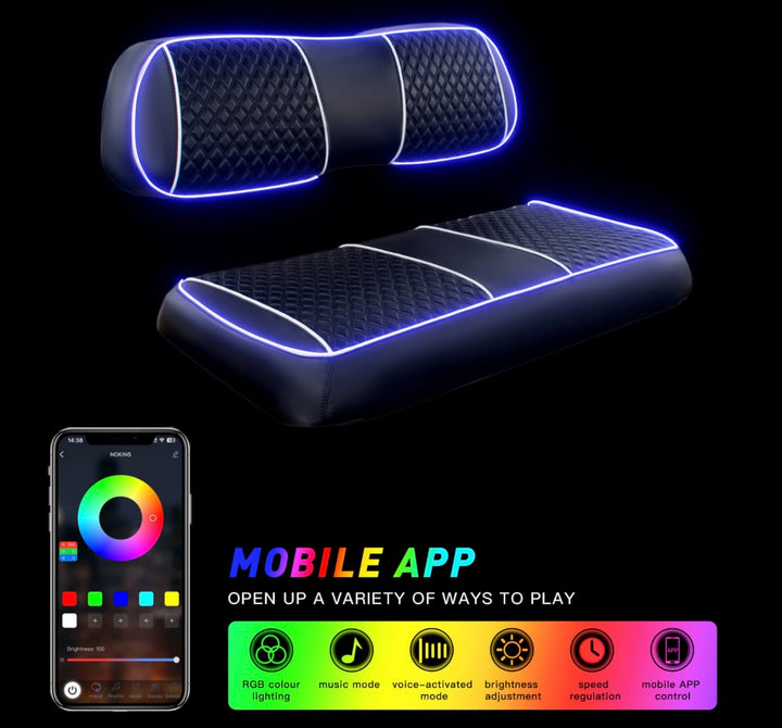 NOKINS RGB front seat covers for Club Car DS 2000+ NKS10018-S-Light