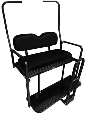 NOMAD Golf Cart Rear Flip Seat Club Car DS 1982-2000.5 Black Cushion Set