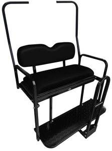 NOMAD Golf Cart Rear Flip Seat Club Car DS 1982-2000.5 Black Cushion Set