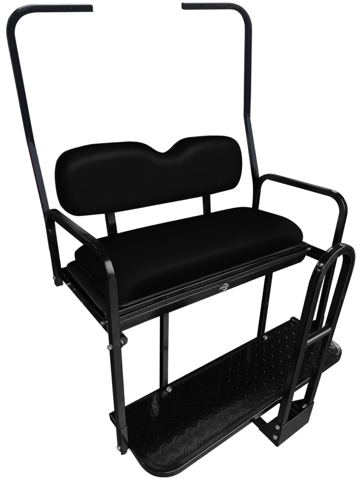 NOMAD Golf Cart Rear Flip Seat Club Car DS 1982-2000.5 Black Cushion Set