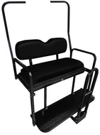 NOMAD Golf Cart Rear Flip Seat Club Car DS 1982-2000.5 Black Cushion Set