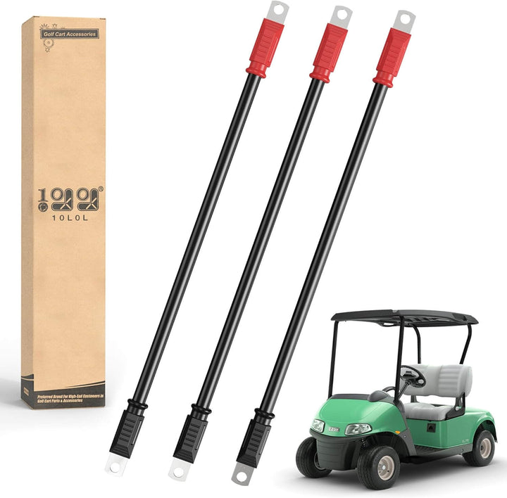 4-Gauge Golf Cart Battery Cables for EZGO RXV & Club Car Precedent 48V (3PCS)