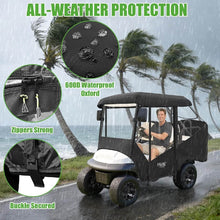 Load image into Gallery viewer, 4 Passenger Golf Cart Enclosure – 57" Short Roof for EZGO TXT RXV &amp; Club Car DS Precedent