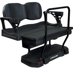 Complete CAROLINA Golf Cart Rear Flip Seat Black - Yamaha G29 (Drive)