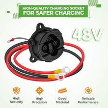 Load image into Gallery viewer, 48V Charger Receptacle for Yamaha G29 Electric Golf Cart 2011-up