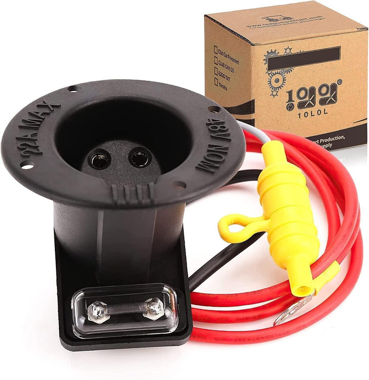 48V Golf Cart Charger Socket and Fuse Assembly for Club Car DS Precedent