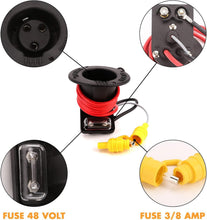 Load image into Gallery viewer, 48V Golf Cart Charger Socket and Fuse Assembly for Club Car DS Precedent