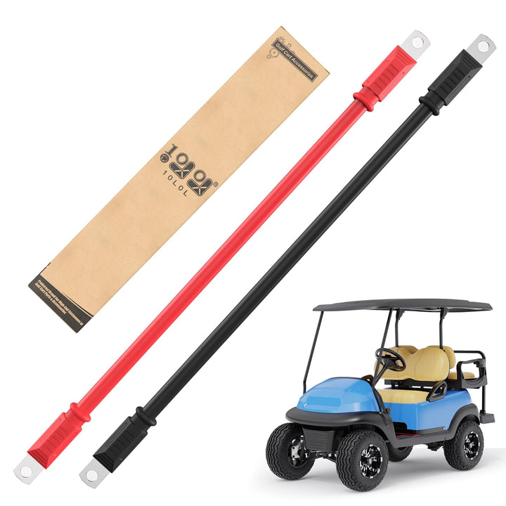 4AWG 25 Inch Battery Inverter Cables Set for Golf Cart, Car, RV, Solar