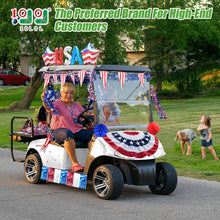 Load image into Gallery viewer, 4th of July Golf Cart Decoration Kit – All-in-One Patriotic Parade Decor (Bunting, Balloons &amp; Streamers!)