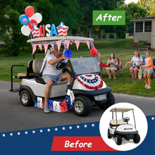 Load image into Gallery viewer, 4th of July Golf Cart Decoration Kit – All-in-One Patriotic Parade Decor (Bunting, Balloons &amp; Streamers!)