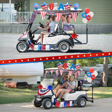 Load image into Gallery viewer, 4th of July Golf Cart Decoration Kit – All-in-One Patriotic Parade Decor (Bunting, Balloons &amp; Streamers!)