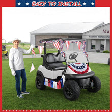 Load image into Gallery viewer, 4th of July Golf Cart Decoration Kit – All-in-One Patriotic Parade Decor (Bunting, Balloons &amp; Streamers!)