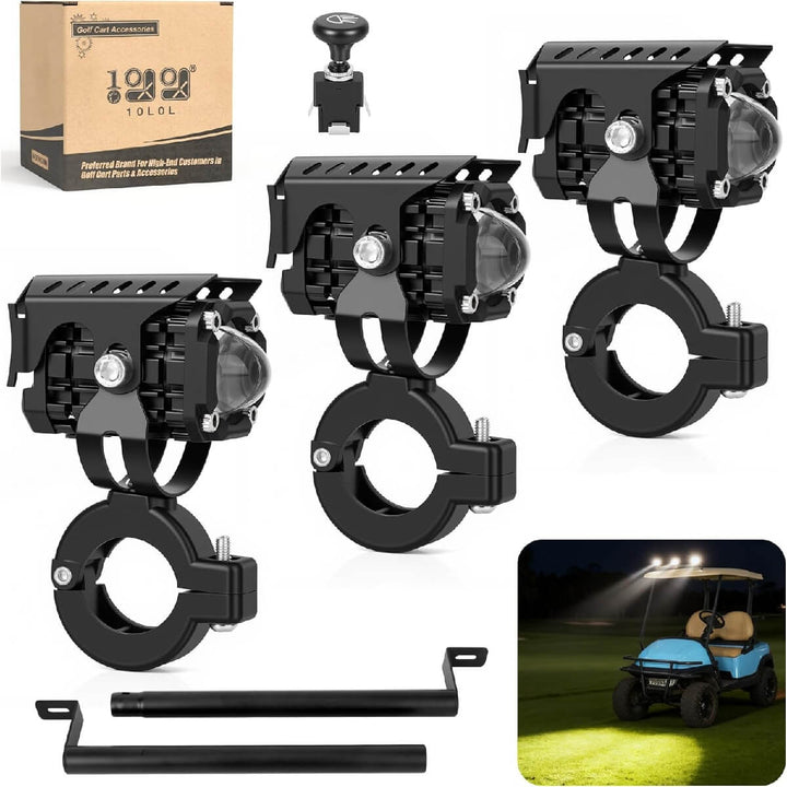 5000 Lumens Universal Spot Flood LED Work Light Kit for Golf Cart, UTV, and SUV
